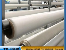 廠家直銷(xiāo)TPU防水透氣膜乳白色低透復(fù)合面料厚度0.03mm免費(fèi)寄樣